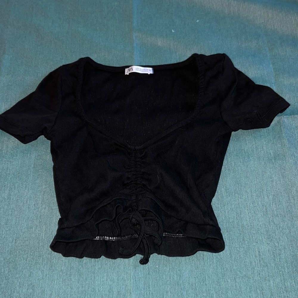 Zara Black Crop Top